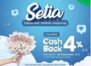 September ‘Setia’ Cash Back 4 Persen dari Bank Kalsel