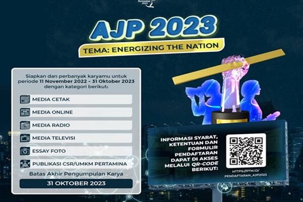 Anugerah Jurnalistik Pertamina 2023 Digelar, Usung Tema Energizing The Nation