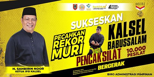 Besok, Paman Birin Ajak 10.000 Pesilat Banua Pecahkan Rekor MURI 1 1 35 klm Kontrak Pemprov 26 Pencak silat pecahkan Muri