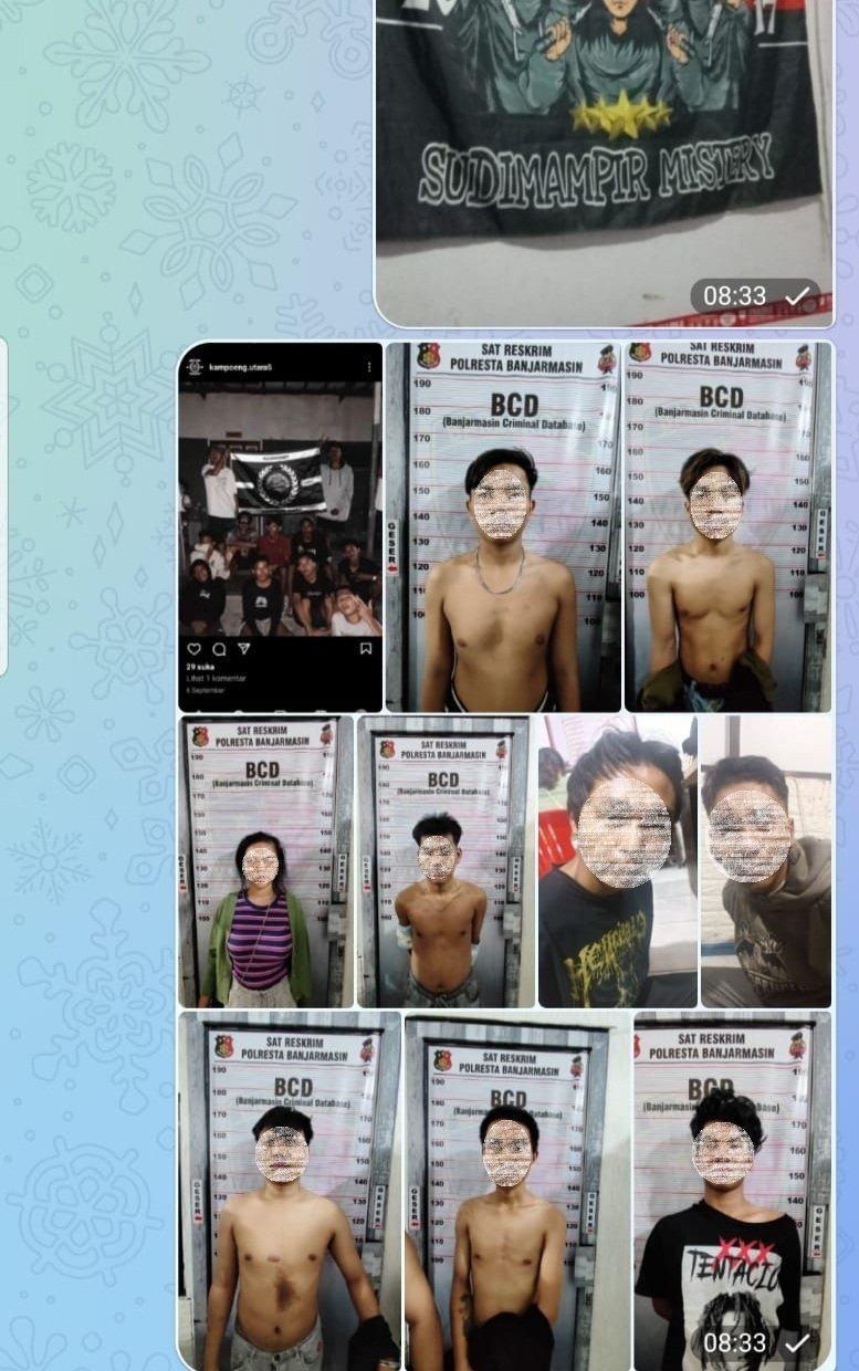 5 Pelaku Penyerangan di Pangambangan Kap 3klm