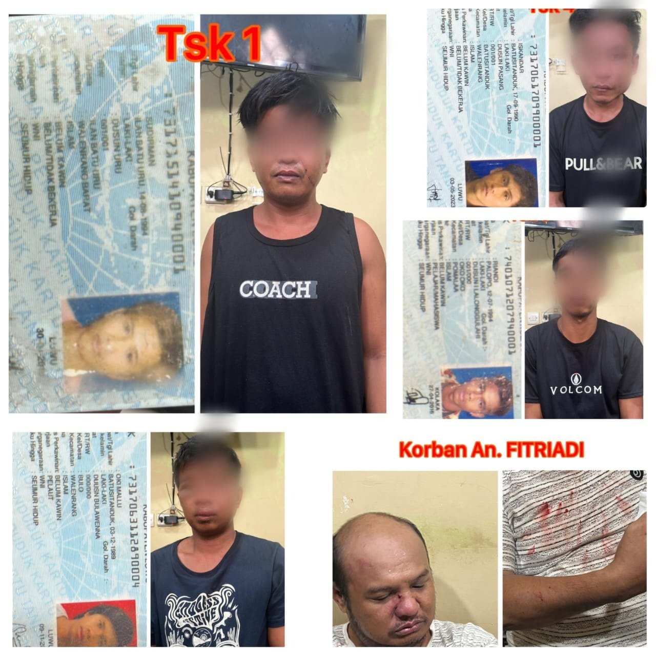 5 Pengeroyok Anggota Polisi Diringkus 3klm