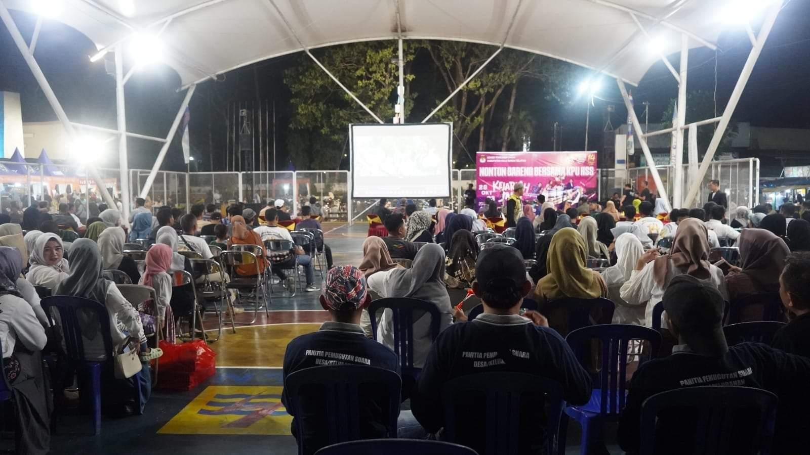Nobar Film "Kejarlah Janji" Sambil Sosialisasi Pemilu di Kandangan 1 Hal 12 HSS 3 klm 22