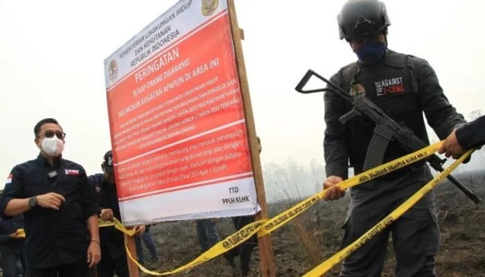 Lahan PT PGK di Palangka Raya Disegel Ditjen Gakkum KLHK