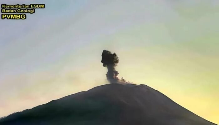 Gunung Ili Lewotolok NTT Meletuskan Abu Setinggi 500 Meter