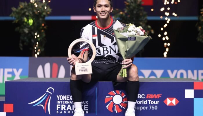 Gelar Pertama Jonatan di Seri 750, Bagas/Fikri Harus Puas Runner Up Perancis Open 2023