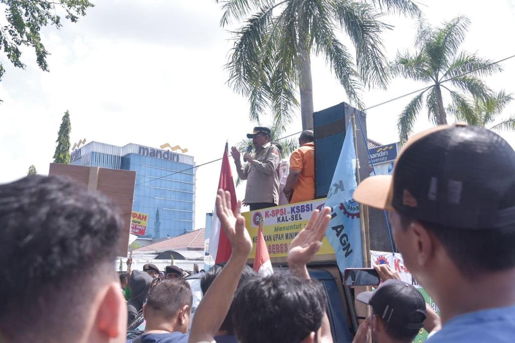 Aksi Ribuan Buruh Banua Minta Naikan Upah 1 1 buruh