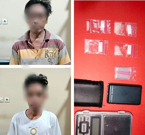 Dua Kurir Ditangkap saat Asyik Menimbang dan Menyedot Sabu 1 5 Menimbang Sabu 3klm