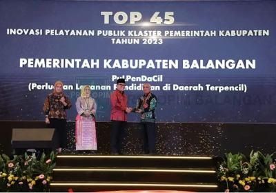 Pulpendacil Balangan Raih TOP 45 Inovasi Pelayanan Publik Tahun 2023