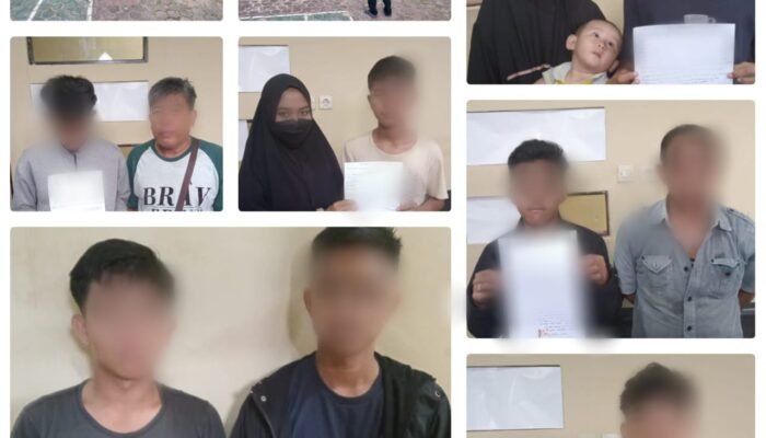 Sekelompok Anak di Bawah Umur Diamankan Karena Kedapatan Bawa Sajam