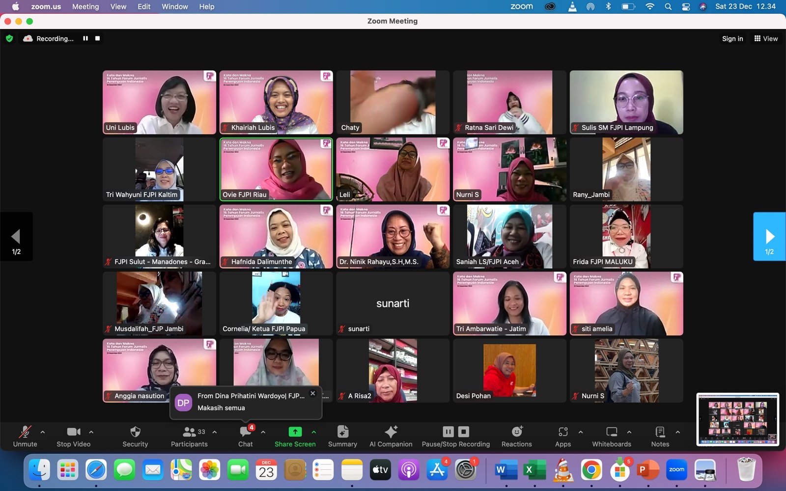 Ketua Dewan Pers dan Jurnalis Perempuan se Indonesia Baca Puisi di Acara HUT FJPI ke 16 1 Hal 9 3 Klm FJPI Puisi