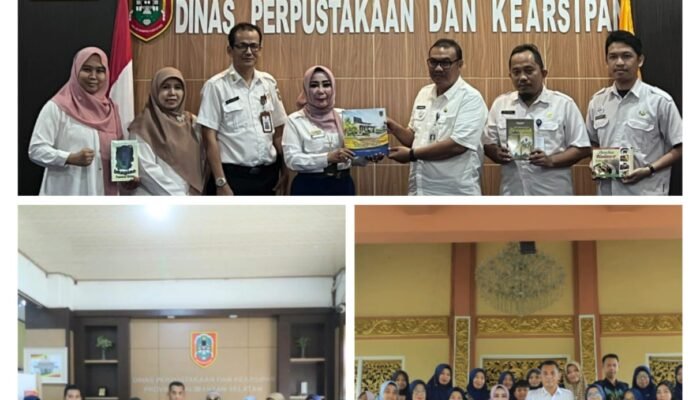 Kepsek SMAN 3 Banjarbaru Kagumi Perpustakaan Palnam, Sehari Lima Instansi Berkunjung