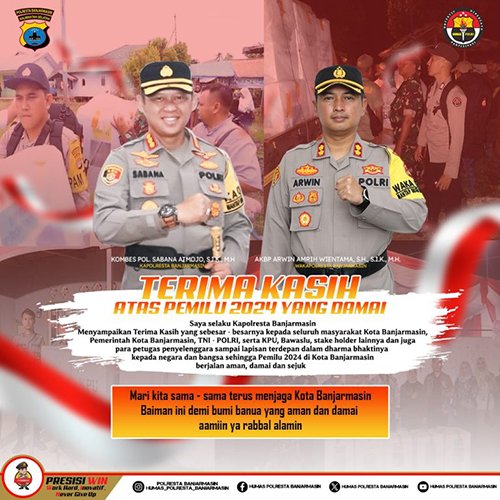 6 Pemilu 2024 Banjarmasin Kondusif 3klm