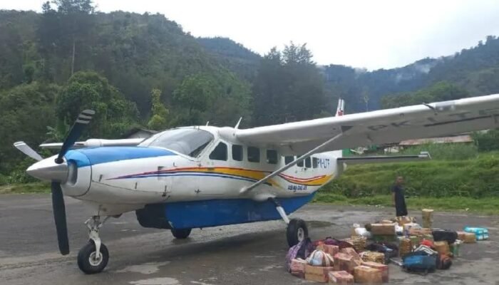 KKB Tembak Pesawat Asean Air Saat Mendarat di Beoga Papua