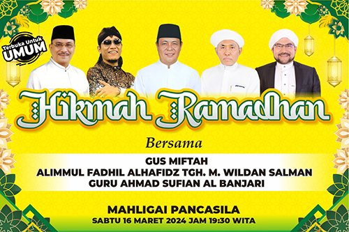 Hikmah Ramadhan, Paman Birin Datangkan Gus Miftah di Mahligai Pancasila 1 1 34 klm Kontrak Pemprov 15 Paman Birin Datangkan Gus Miftah di Mahligai Pancasila