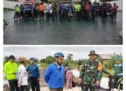 Sambil Bersepeda, Walikota Banjarmasin dan Dandim Tinjau Pelaksanaan TMMD ke- 119 di Sungai Lulut