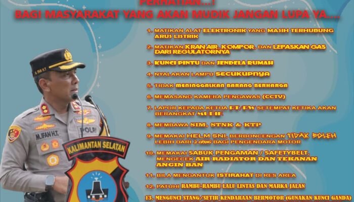 Ini Himbauan Kapolres Banjar Jelang Mudik Lebaran 2024