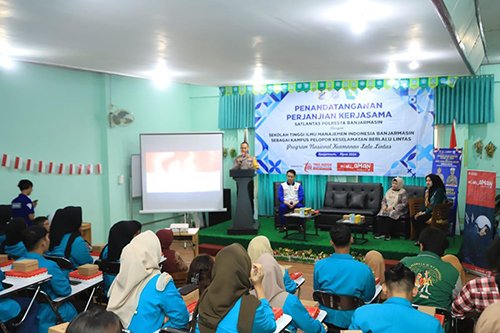 Trio Motor Dukung MoU Satlantas Polresta dengan STIMI Banjarmasin 1 8 2klm motor