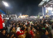 Membludak Halaman Balai Kota Banjarmasin Diserbu Pencinta Bola