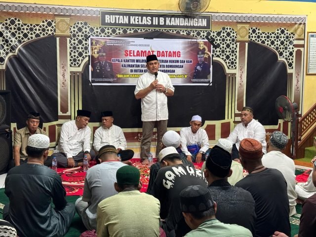 Safari Ramadhan, Kakanwil Kemenkumham Kalsel Taufiqurrakhman Berikan Penguatan di Rutan Kandangan 1 IMG 20240410 WA0030 1 e1712723139852