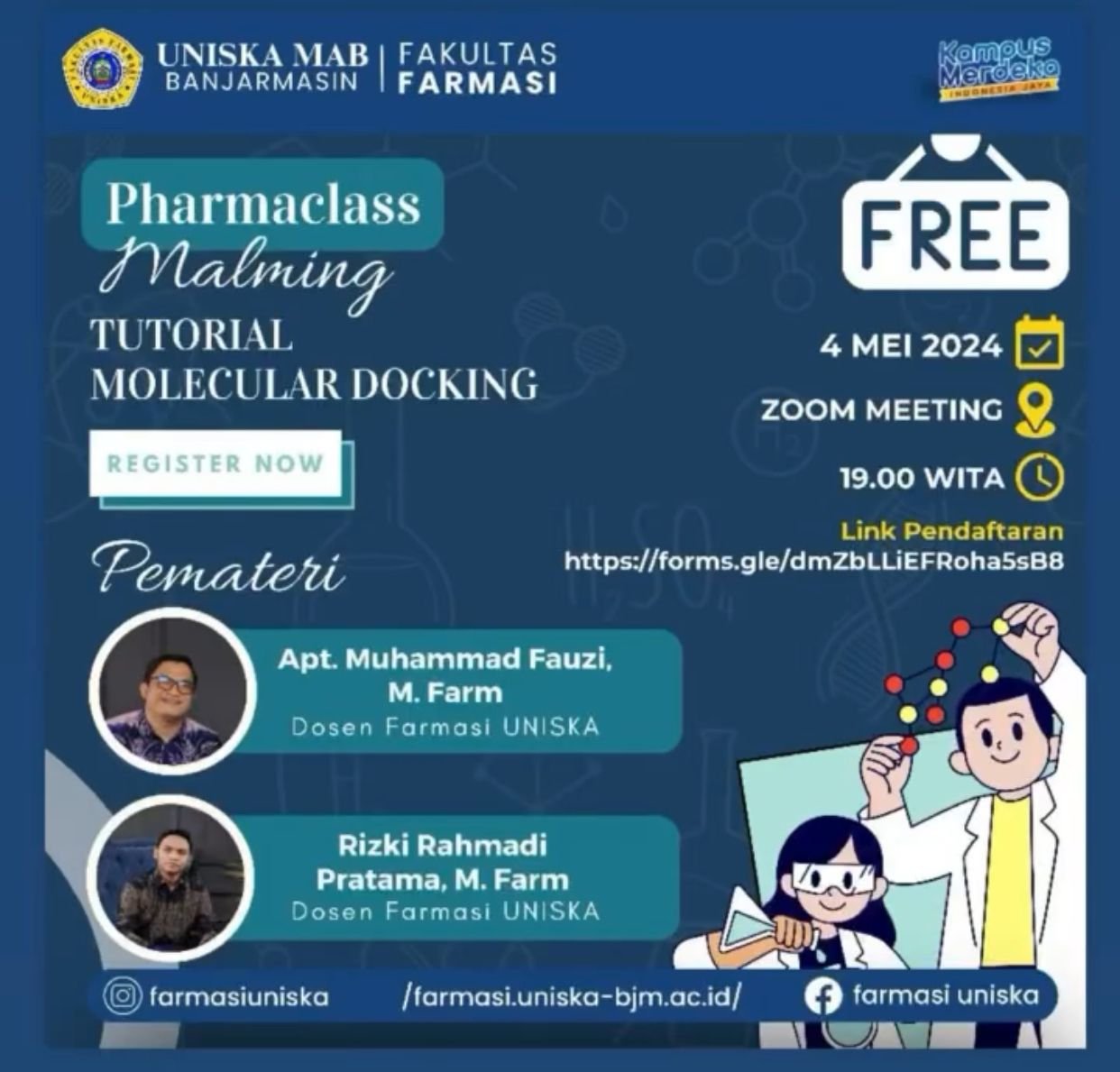 Dosen Farmasi Uniska Kenalkan Metode Molecular Docking, Strategi Pencarian Obat Potensial untuk Berbagai Penyakit 1 1000377332