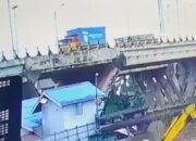 Seorang Pria Nekad Terjun dari Jembatan Basirih Banjarmasin Terekam CCTV