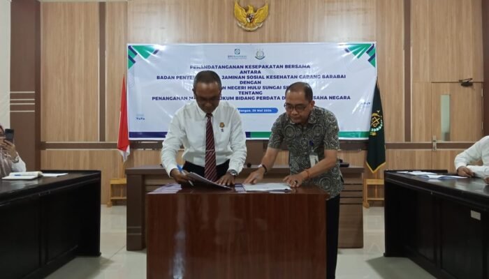 Tingkatkan Kepatuhan Badan Usaha, BPJS Kesehatan Cabang Barabai Gandeng Kejari HSS