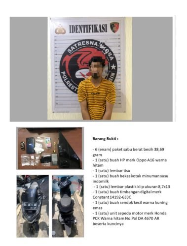 Nekat Bawa Sabu, Warga Pemangkih Diciduk Sat Res Narkoba Polresta Banjarmasin 1 IMG 20240510 WA0022 e1715329933429