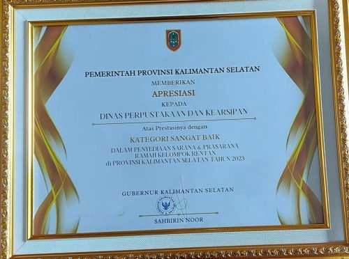 Dispersip Kalsel Raih Penghargaan Pelayanan Publik Ramah Kelompok Rentan, Syarif Bando Itu Sangat Pantas 1 IMG 20240521 WA0038 e1716299017275