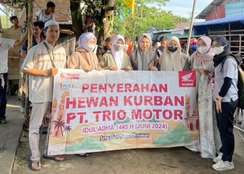 Iduladha 1445 H, Trio Motor Kembali Salurkan Hewan Kurban di Beberapa Lokasi