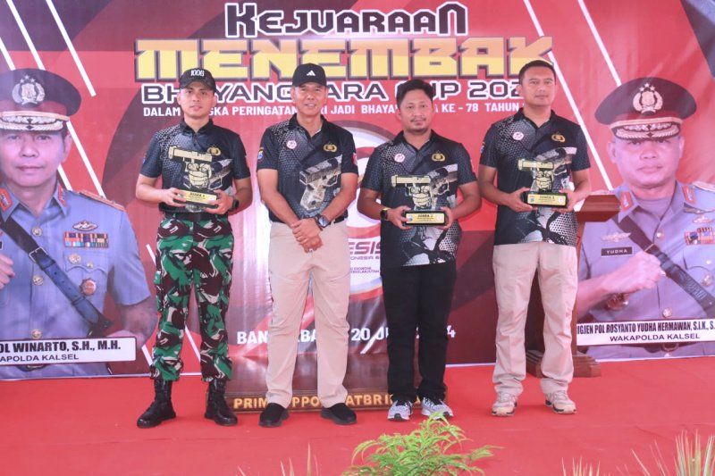Dandim 1006/Banjar Juara Lomba Menembak HUT ke-78 Bhayangkara 1 1000440314