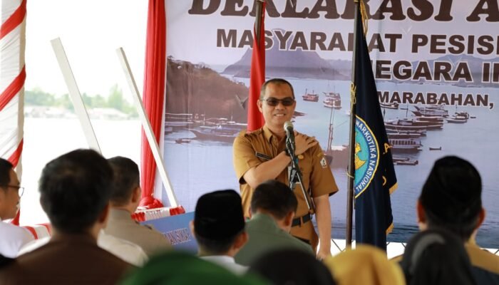 Mujiyat Dukung Lawan Narkoba saat Deklarasi Anti Narkoba Masyarakat Pesisir