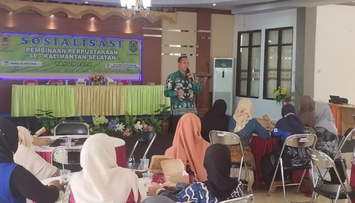 50 Pengelola Perpustakaan Sekolah dan Desa di HSU Ikuti Sosialisasi Pembinaan Perpustakaan Diadakan Dispersip Kalsel