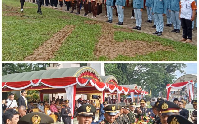 Atraksi Simulasi Sispamkota Anggota Polres HSS Usai Gelar Upacara HUT ke-78 Bhayangkara
