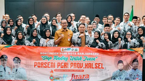 Kontingen Porseni PGRI Banjarbaru Siap Berlaga di Tanah Laut 1 Hal 10 2 Klm BJB 2