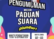 Pendaftaran Lomba Paduan Suara Dispersip Kalsel Diperpanjang Hingga 5 September 2024 34 Pendaftaran Lomba Paduan Suara Dispersip Kalsel Diperpanjang Hingga 5 September 2024