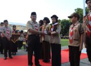 Upacara Gelar Senja HUT Pramuka di HSS 