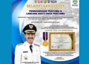 Bupati Raih Penghargaan Lencana Bakti Desa Pertama