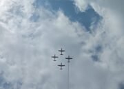 Pesawat TNI AU Terus Berlatih Manuver di Langit IKN