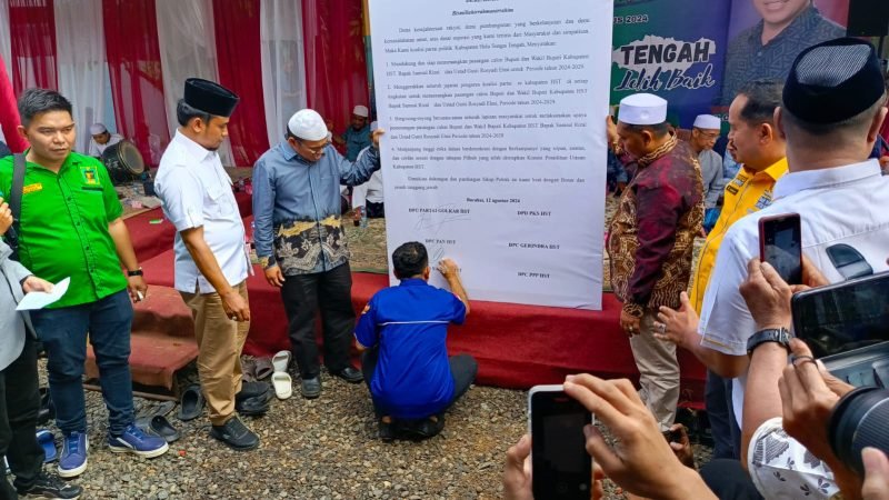 Koalisi Partai Politik HST Berikrar Siap Menangkan Bang Rizal dan Ustaz Rosyadi 1 IMG 20240812 WA0037 e1723465228746
