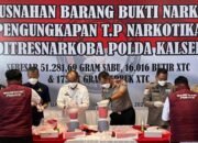 Polda Kalsel Gagalkan Jaringan Internasional dengan 16.016 Butir Ekstasi dan 51,28 Kg Sabu