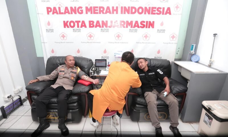 HUT Humas Polri ke-73, Polresta Banjarmasin Baksos Donor Darah 1 IMG 20241029 WA0035 scaled e1730195805200