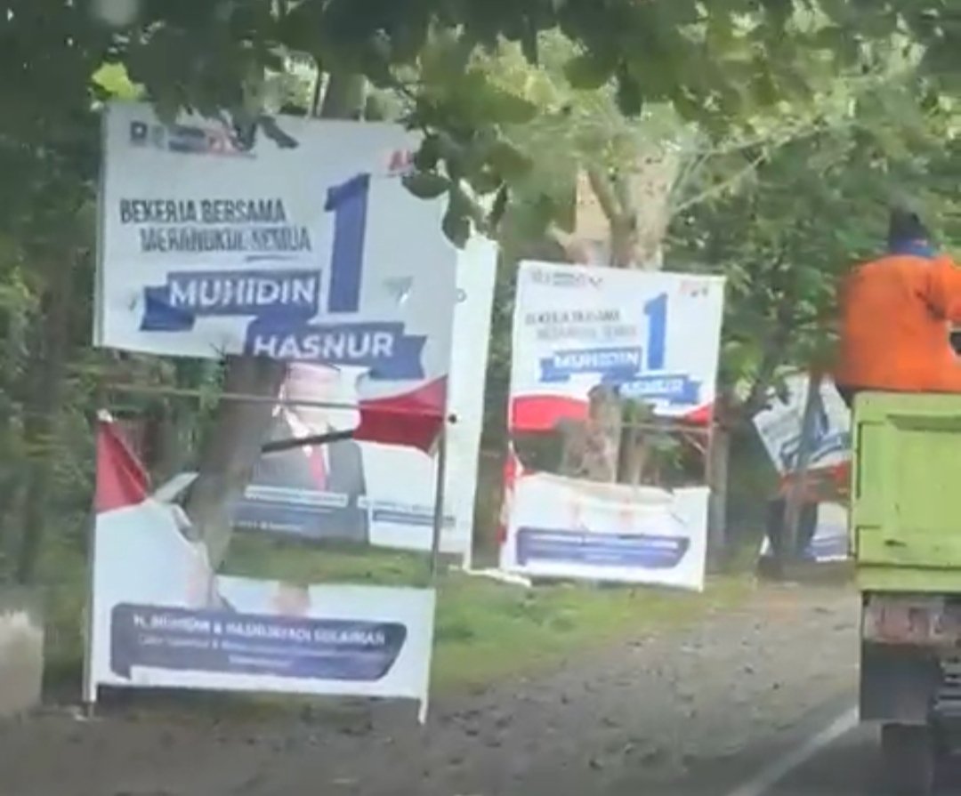 Baliho Muhidin - Hasnur Diduga Dirusak, Ketua Tim Pemenangan : Jangan Menuduh Siapapun 1 IMG 20241031 145719