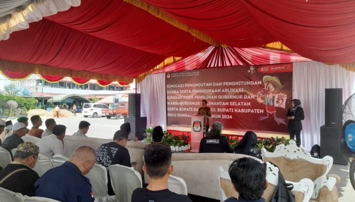 KPU HSU Gelar Simulasi Pemungutan Suara