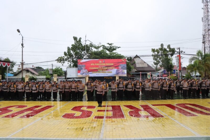 Polres HST Apel Pengeseran Pasukan Pengamanan TPS 1 IMG 20241125 WA0057 e1732536785228