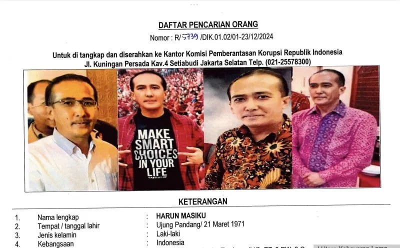 Tampil Empat Foto dan Terbitkan DPO Terbaru Buat Harun Masiku 1 IMG 20241206 WA0042