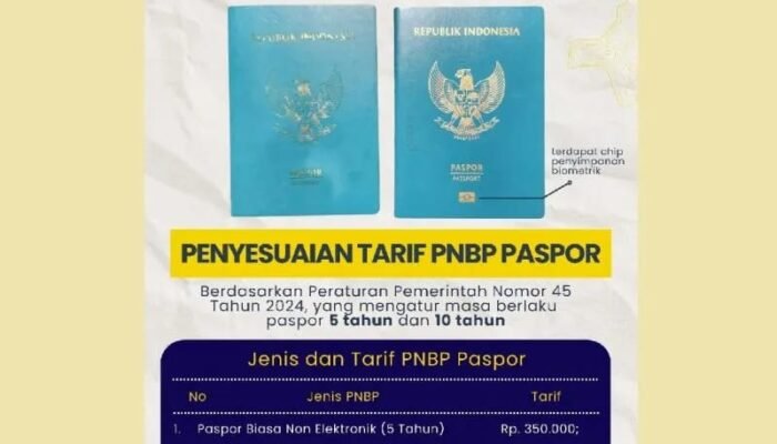 Segini Besaran Kenaikkan Tarif PNBP Permohonan Paspor Per 17 Desember 2024