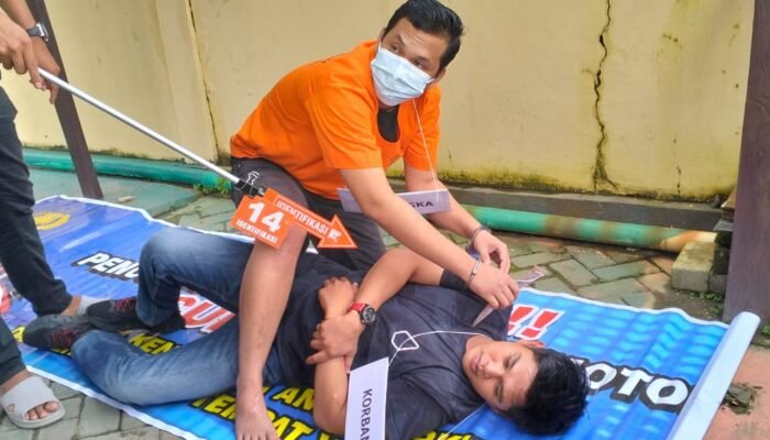 Polres Tapin Gelar Rekonstruksi Pembunuhan Anak terhadap Ayah