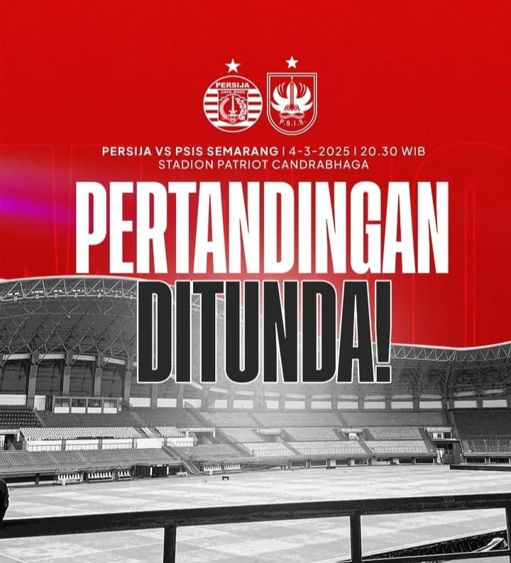 Banjir di Bekasi, Laga Persija Melawan PSIS Resmi Ditundanya 1 IMG 20250304 WA0056