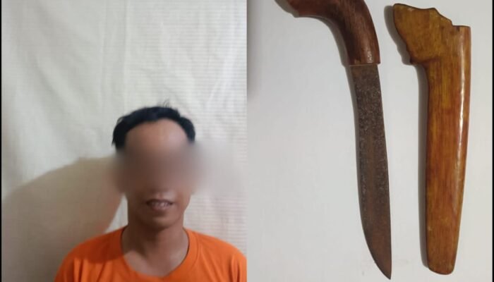 Warga Tanbu Kedapatan Membawa Sajam Ditangkap