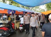 Kapolres HST Cek Kesiapan Personel Menjaga Keamanan di Pasar Ramadhan